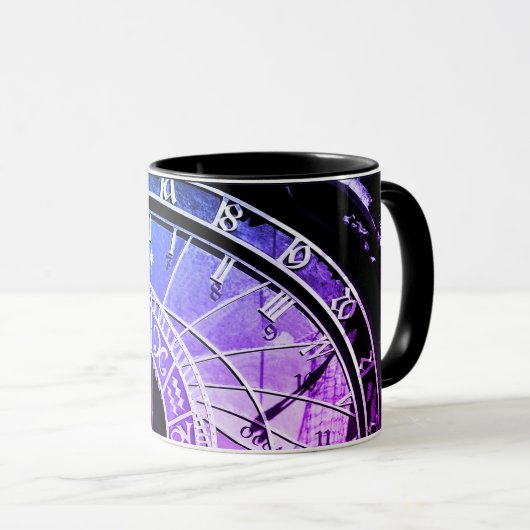 Mug Horloge Astronomique de Prague & Squelette /Czechi (Devant droit)