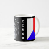 Mug Horloge astronomique, Prague, drapeau - République (Devant droit)