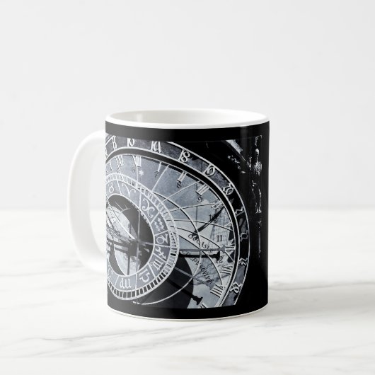 Mug Horloge astronomique, Prague, drapeau - République (Devant gauche)