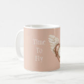 Mug Horloge Cardiaque Ailes Blanches (Devant gauche)