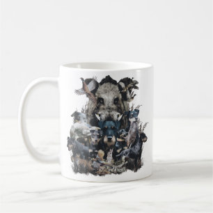 Mug Horloge Carré Deutscher Jagdterrier