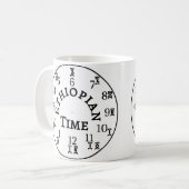 Mug Horloge de l'heure éthiopienne - Amharique et angl (Devant gauche)