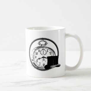 Mug horloge de steampunk, vitesse, casquette