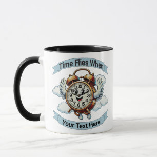 Mug Horloge de vol personnalisable "Heures de vol quan