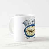 Mug Horloge Drôle D'Alarme Cartoon Quirky Se Réveiller (Devant gauche)