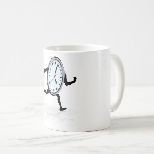 Mug Horloge en cours d'exécution (Devant droit)