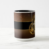 Mug Horloge Steampunk avec des engrenages anciens (Centre)