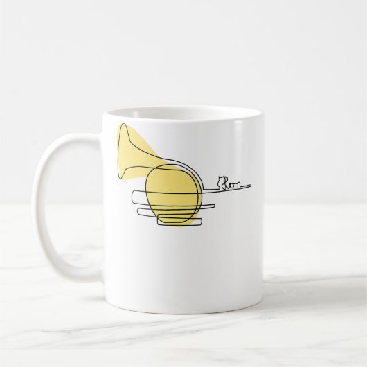 Mug Horn One-Line Musician Symphony Orchestra French H (Gauche)