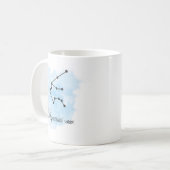 Mug Horoscope bleu de Verseau d'aquarelle (Devant gauche)