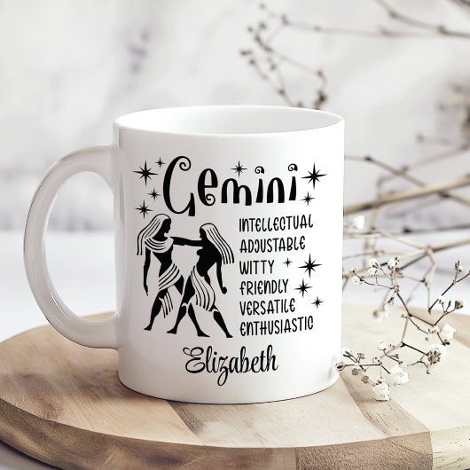 Mug Horoscope Zodiac Gemini Nom personnalisé