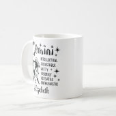 Mug Horoscope Zodiac Gemini Nom personnalisé (Devant gauche)