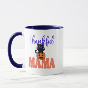 Mug Horreur de chat noir d'Halloween Chat Citrouille