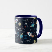 Mug Hors de ce Motif spatial mondial (Devant droit)