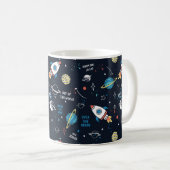 Mug Hors de ce Motif spatial mondial (Devant droit)