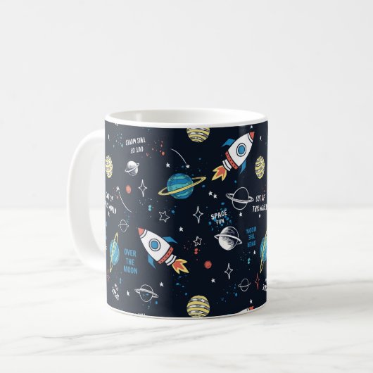 Mug Hors de ce Motif spatial mondial (Devant gauche)
