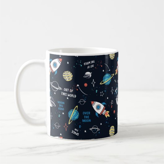 Mug Hors de ce Motif spatial mondial (Gauche)