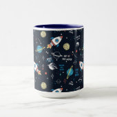 Mug Hors de ce Motif spatial mondial (Centre)