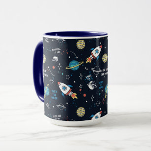Mug Hors de ce Motif spatial mondial