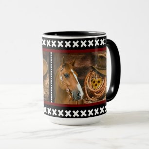 Mug Horse cowboy Hat Lasso Western