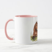 Mug Horse Flowers in Grass (Gauche)