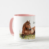 Mug Horse Flowers in Grass (Devant gauche)