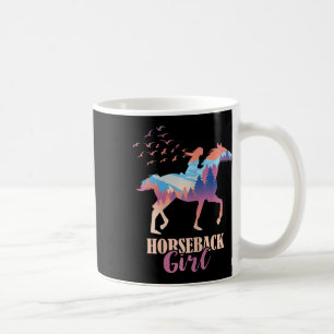Mug Horseback Girl Horseback équitation Cheval Course 