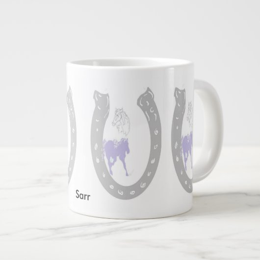Mug /Horseshoe avec chevaux (Devant droit)