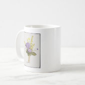 Mug Hortensia bleu avec la salicaire jaune (Devant gauche)