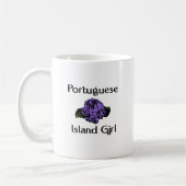 Mug Hortensia portugais de bleu de ~ de fille d'île (Gauche)