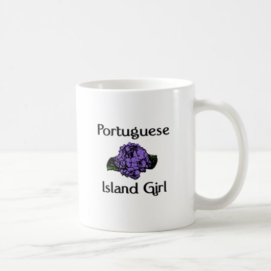 Mug Hortensia portugais de bleu de ~ de fille d'île (Droite)
