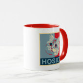 Mug Hosico - Illustration Bleu Rouge (Devant droit)