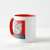 Mug Hosico - Illustration Bleu Rouge (Devant gauche)