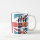Mug Hot & British Men & Tea<br><div class="desc">J'aime mes hommes comme j'aime mon thé ; chaud et britannique.</div>