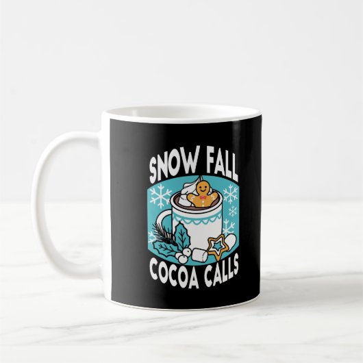 Mug Hot Cocoa and Winter Charm - Snow Fall Cocoa Calls (Gauche)