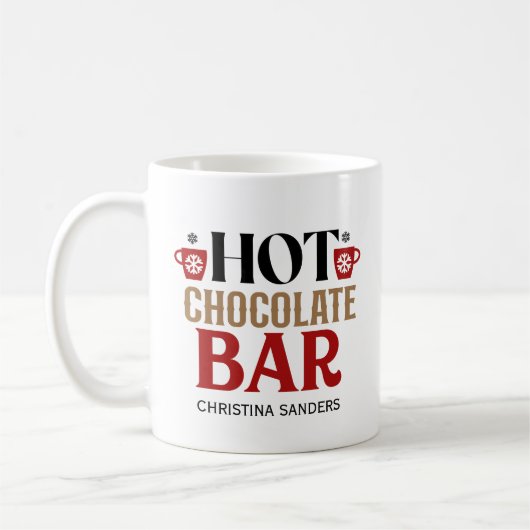 Mug Hot Cocoa Bar Funny Christmas (Gauche)