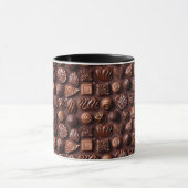 Mug Hot Cocoa Chocoholic Funny Humor Modern Brown (Centre)