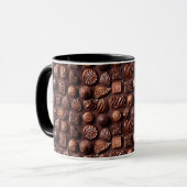 Mug Hot Cocoa Chocoholic Funny Humor Modern Brown (Devant gauche)