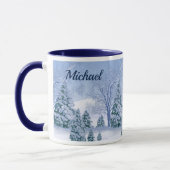 Mug Hot Cup of Coffee on a Cold Winter Day Ajouter un  (Gauche)