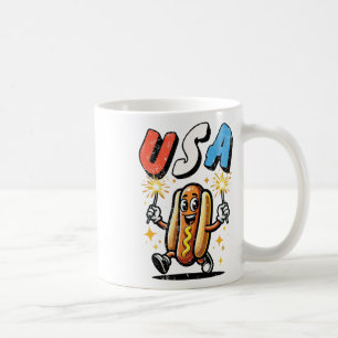 Mug Hot Dog 4 juillet Fireworks Independence Day Ret