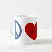 Mug Hot dog d'amour de paix (Devant gauche)