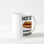 Mug Hot Dog Me Rend Heureux Hot Dog (Devant droit)