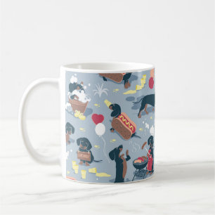 Mug Hot dogs et limonade chien de dachshund été