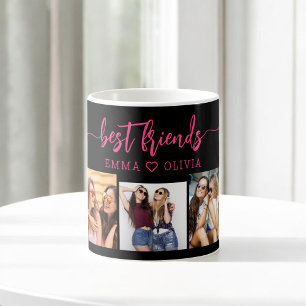 Mug Hot Pink Best Friends 3 Photo Collage Keepsaké