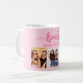 Mug Hot Pink Friends 3 Photo Friendship Collage (Devant gauche)