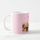 Mug Hot Pink Friends 3 Photo Friendship Collage (Gauche)