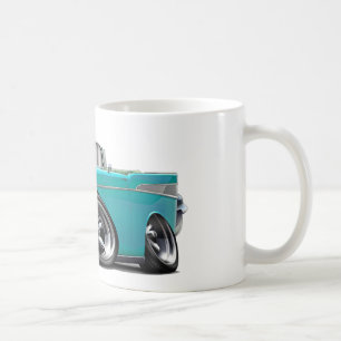 Mug Hot rod 1957 de convertible de turquoise de Chevy