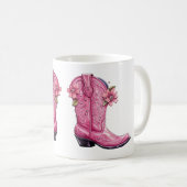 Mug Hot rose Cowgirl Boot Howdy (Devant droit)
