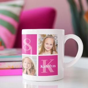 Mug Hot Rose Girl Photo Collage personnalisé Cadeau d'