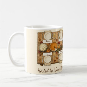 Mug Hôte de Thanksgiving Noms personnalisés des invité