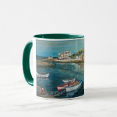 Mug Hôtel de baie, Cushendun - peinture à l'huile par (Devant gauche)